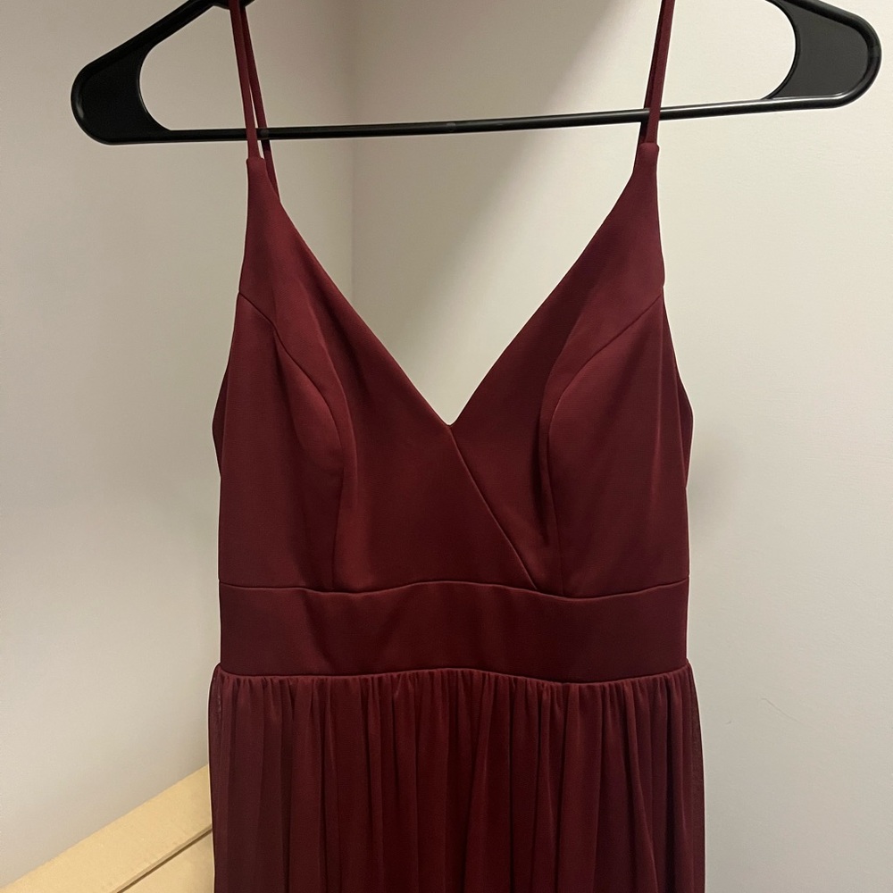 Azazie Cabernet bridesmaid dress